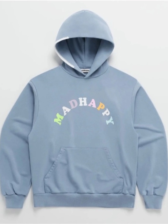 Madhappy Tops - Madhappy Pastel Logo Blue Hoodie Size Medium